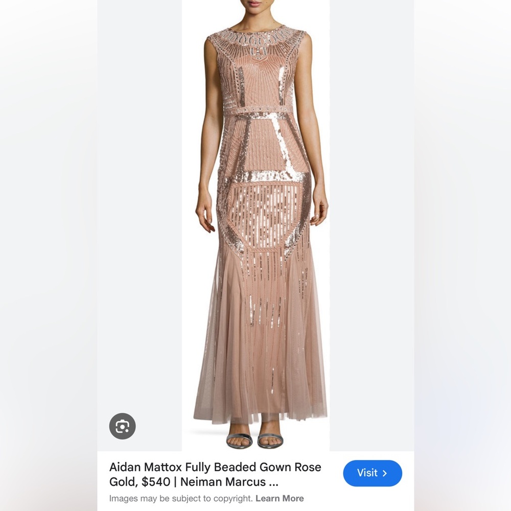 Elegant Sequin Embellished Dress in Brown